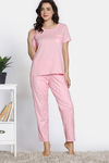 Zivame 2 Mile Fashion Knit Poly Pyjama Set - Rose Shadow — thumbnail 2